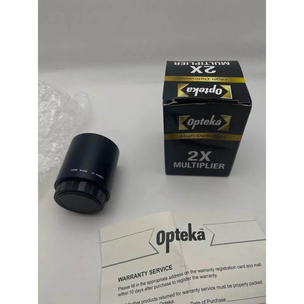 Opteka 2X Teleconverter Lens Multiplier Converter w/ Box & Warranty Card Korea